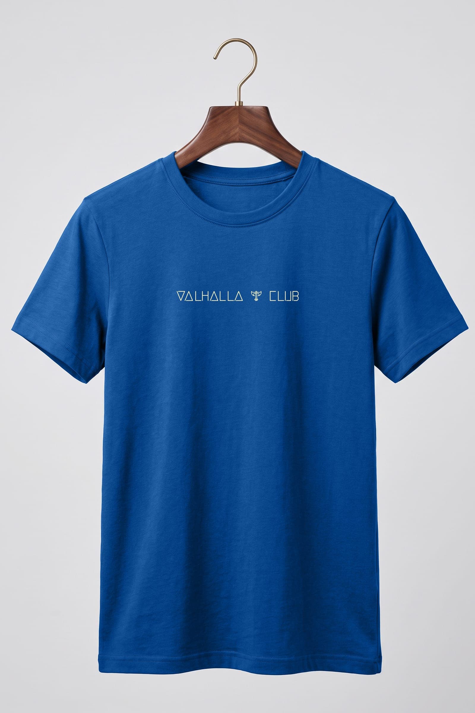 Camiseta Valhalla Club — Azul — foto de estúdio